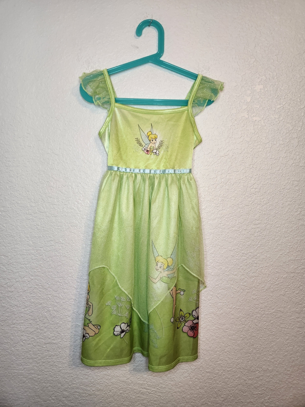 Tinker Bell Green Fairy Costume Dress for Kids